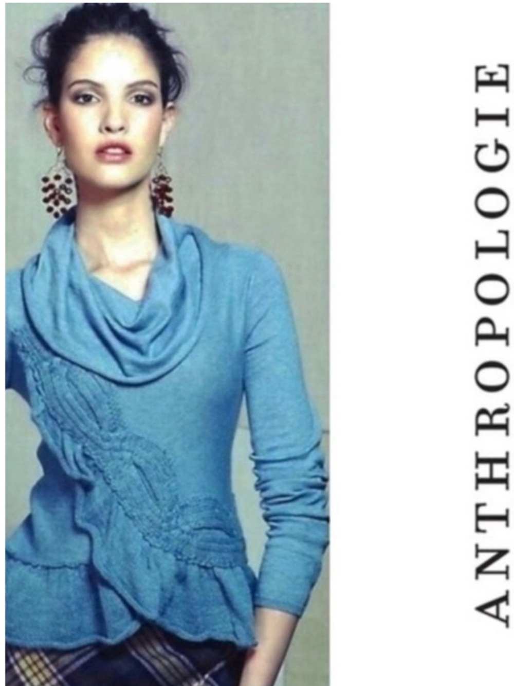 Anthropologie MOTH Cotton Cashmere Knit Sweater Lightweight Green Size Small